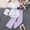 Purple, variant on Zecgelong Girls Summer Outfit Short Sleeve Shirt With Collar And High Waist Trousers Two Piece Casual Front Short Back Long Top Girls 2 Piece Sets Age 9-10 Years