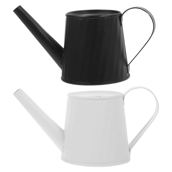WRITWAA 2Pcs Metal Watering Cans with Long Spout for Indoor and Outdoor Plants