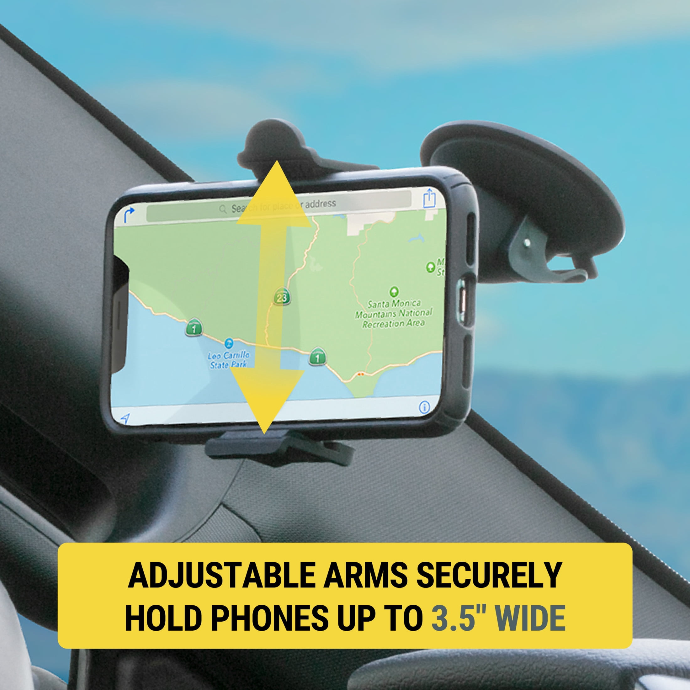 Scosche Universal 3-in-1 Vent/Windshield/Dashboard Suction Cup Window/ Vent Mount Black HDVM