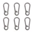 thumbnail image 1 of Spring Snap Hook Carabiner, Wear  Zinc Alloy Portable Carabiner Keychain Clip  For Travel Silver,Grey, 1 of 8