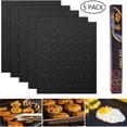 thumbnail image 3 of Dalazy 5pcs Barbecue Grill Mat Anti-Adhésive Barbecue Tapis de Cuisson avec Trou Résistant à la Chaleur Tapis de Barbecue Réutilisables Pad pour la Maison Grill Extérieur, 3 of 9