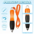 thumbnail image 3 of 2 Pcs Uxcell Big Fat Pens, Orange Heavy Weighted Ballpoint Pen Retractable Wide Grip Thick Pen with Strap for Hand Tremors Elderly Handicap(6 Black Refills + 6 Blue Refills), 3 of 6