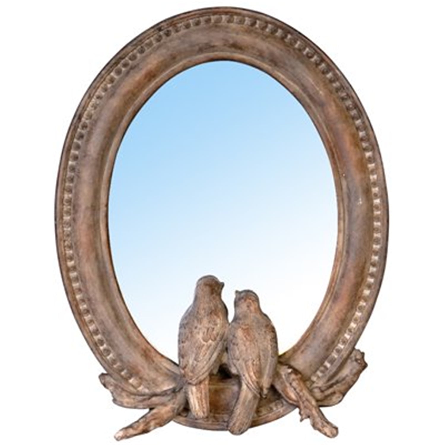 A&B Home Corella Oval Bird MirrorColorNatural,StyleClassic Vintage