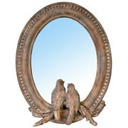 A&B Home Corella Oval Bird Mirror-Color:Natural,Style:Classic Vintage