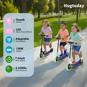Electric Scooters for Kids Age 6-14 150W Motor LED Display 3-Speed Blue