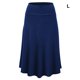 thumbnail image 5 of Guardurnaity plisada sexy - Diseño favorecedor negra midi Faldas Material de alta Prendas para la parte inferior del cuerpo azul L, 5 of 6
