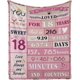 thumbnail image 1 of LHSHID Custom Blanket Unique 18th Birthday Gifts Bed Blankets Birthday Presents for Daughter Granddaughter Female Friends Ideal for Girl Siter 30"x40", 1 of 4