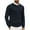 Navy, variant on Wyobmus Mens Long Sleeve Sweaters Crewneck Solid Color Versatile Cable Knit Pullover Casual Slim Fit Sweater Top Beige