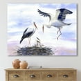 thumbnail image 2 of Designart ' Storks With Babies In The Nest ' Farmhouse Canvas Wall Art Print, 2 of 3