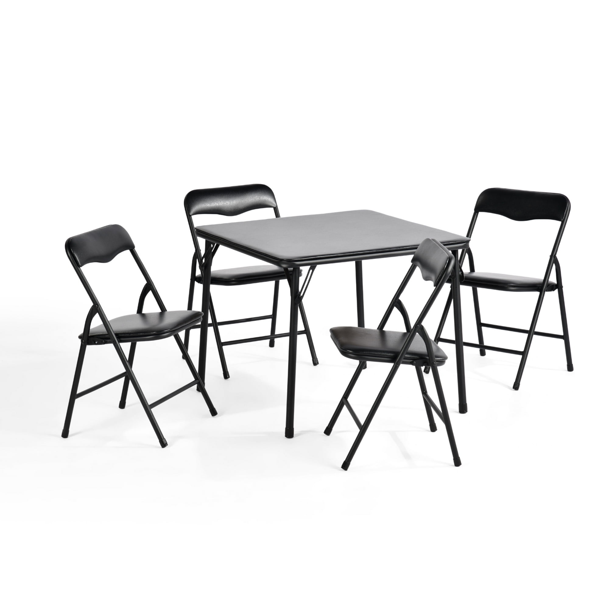 Homy Casa Kids Picnic Table Set of 3, Foldable Table and Chairs for Outdoor & Indoor Play, Black