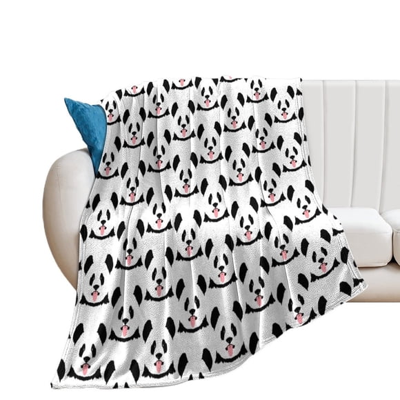 Couverture Jetée Panda Effrayant Couverture Douce et Confortable Imprimé Animal Couverture en Flanelle Chaude Légère Pelucheuse Cadeaux pour Enfants Adultes