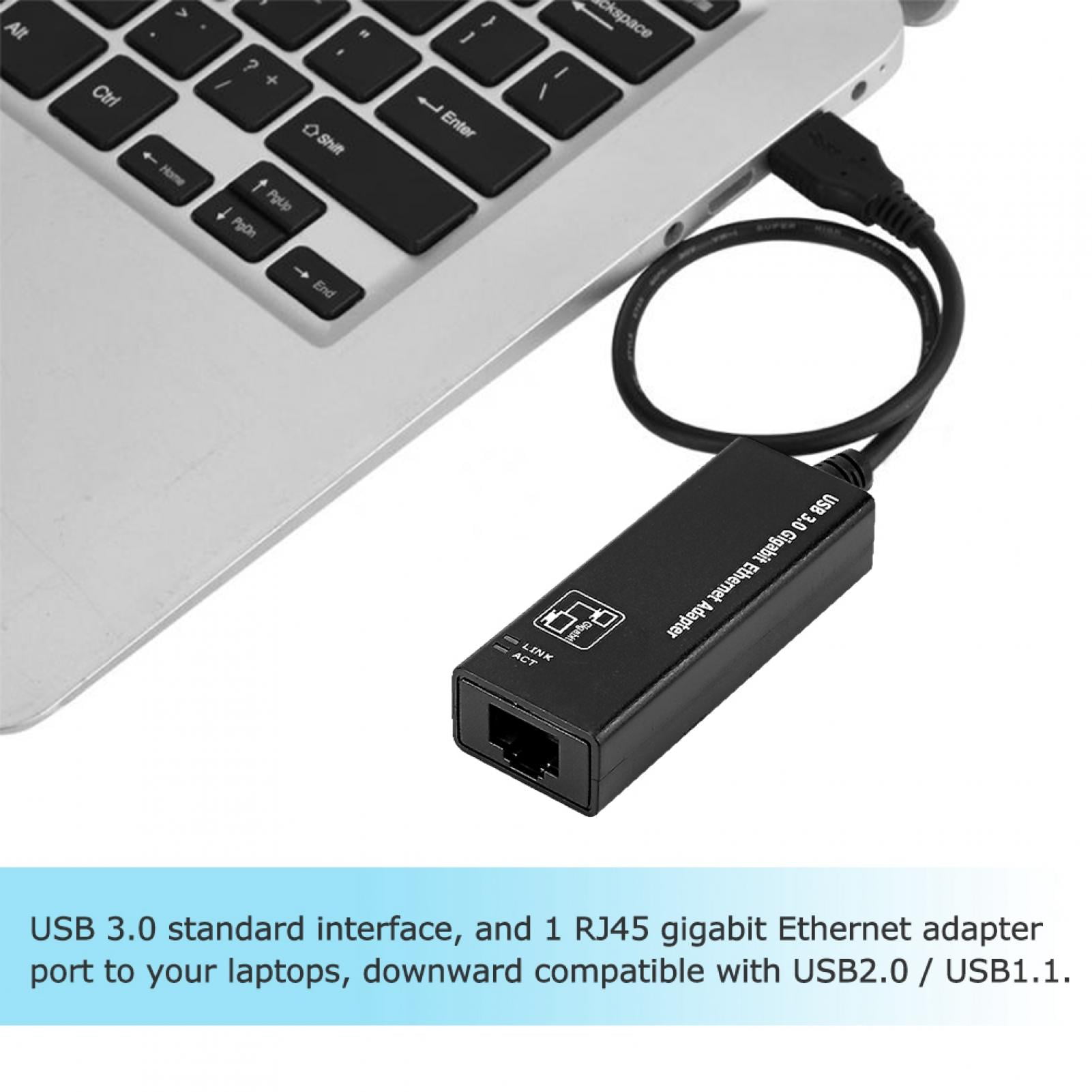 Wosune Compact Compatible USB Network Card ABS Material Network Adapter Tablets for Pocket PC Computers Laptops