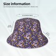 thumbnail image 3 of Honeii Snake And Floral for Unisex Bucket Hat Waterproof Rain Hat Reversible Shiny Rave Bucket Hat for Concert Festival Boonie Cap, 3 of 6
