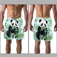 thumbnail image 3 of luoweisi Men's Beach Shorts Quick Dry Swim Trunks with Mesh Lining Panda 2XL, 3 of 5