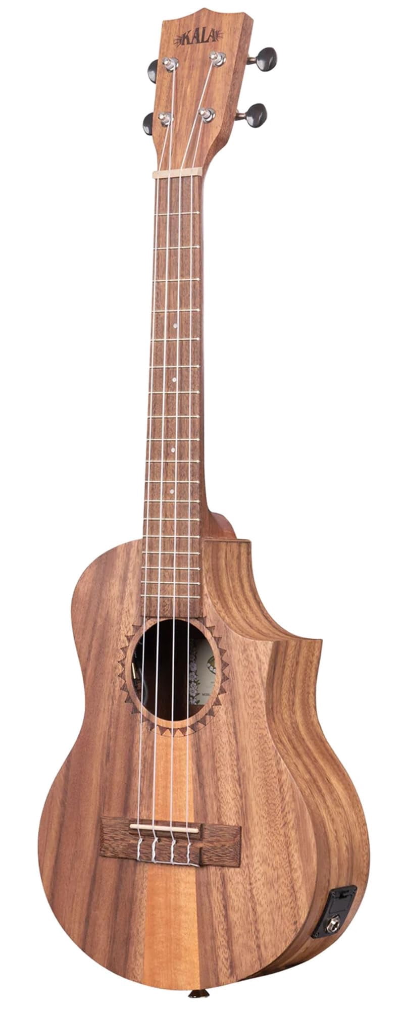 Kala KA-TK-T-CE Teak Tri-Top Tenor Acoustic-Electric Ukulele w/ Gig Bag