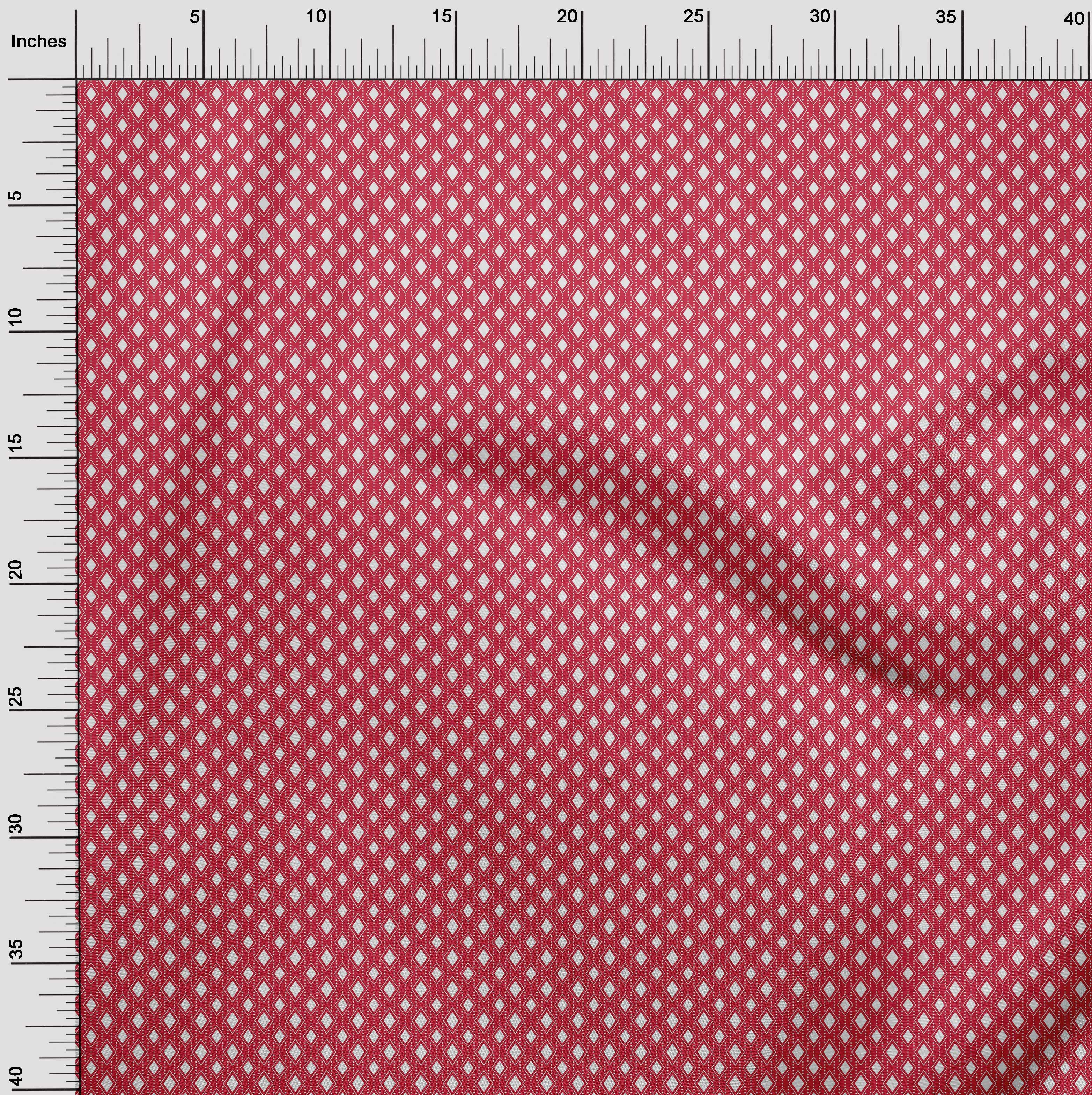 oneOone Cotton Poplin Bright Red Fabric Christmas Sewing Craft Projects Fabric Prints By Yard 56 Inch Wide