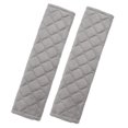thumbnail image 1 of Juego de 2 cojines para cinturón de seguridad para coche, 27 cm, funda para cinturón de seguridad con 2 rayas grises, 1 of 5