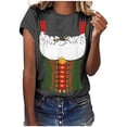 thumbnail image 1 of Pompotops Blouse Décontractée Mode Femme Imprimé Oktoberfest Col Rond T-Shirt Blouse Imprimée Tee Liquidation, 1 of 5