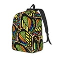 thumbnail image 2 of XMXT Backpack for School Work, Abstract Decorative Feathers Canvas Bookbag Travel Bag for Women Men, M, 2 of 7