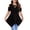 Black, variant on Women's Plus Size Tops Cold Shoulder Short Sleeve Tunics Asymmetrical Hem Casual Summer Going out Shirts