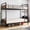 Matte Black, variant on Heavy Duty Metal Twin Over Twin Bunk Bed - Convertible to Two Single Beds, Guardrails, Detachable Ladder, Noise-Free, Space-Saving, No Box Spring Needed, Noise Free, Easy Assembly - Matte Black