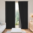 thumbnail image 1 of Cortinas opacas Joydeco de lino natural, 132 x 244 cm, 2 paneles, 1 of 9
