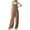 Brown, variant on Casual Shoulder Strap Adjustable Buckle Pocket Overalls Rompers for Women Knitted, Comfortable, Stylish