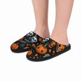 thumbnail image 4 of Halloween Slippers Scary Pumpkins Black - MENS Indoor Slippers Halloween Gifts For Mom Costume Pumpkin Shoes, 4 of 5