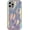 Fluorescent Silver, variant on for iPhone 12 Pro Max Case,Water Ripple Wave Meteorite Bubble Chrome Plating Soft Phone Case (Wine Red)