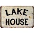 thumbnail image 1 of Lake House Vintage Look Chic Distressed 12 x 18 Matte Finish Metal 112180020090, 1 of 1