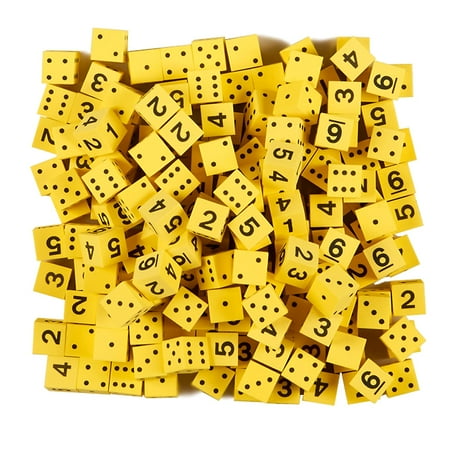 UPC: 0018183189245 | Koplow Games Foam Spot & Number Dice  Yellow  16Mm  Bag of 200