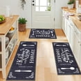thumbnail image 6 of Boho Kitchen Rug Sets 3 Pieces, Washable Kitchen Mats for Floor, Non Slip Soft Kitchen Area Rug Floor Mat for Kitchen, Laundry Room and Hallway (Black, 20''''x32''''+20''''x47''''+20''''x59''''), 6 of 6