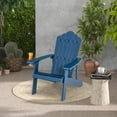 thumbnail image 4 of Costway 4 PCS Patio HIPS Adirondack Chair with Cup Holder Weather Resistant Outdoor 380 LBS Black&Light Grey&Navy&White, 4 of 9
