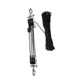 thumbnail image 1 of KLKCMS Poulie de Corde Bloc de Levage et Matériel Robuste Économiseur de Travail Professionnel Portable pour Objets Lourds pour Construction 3 Roues et Corde de 15m, 1 of 9