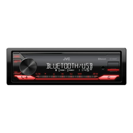 JVC KD-X280BT Car In-Dash Unit, Single-DIN Digital Media Receiver with Bluetooth, KD-X280BT
