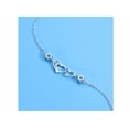 thumbnail image 4 of Pulsera Xtellar De Plata Con Doble Corazón Simple Mujer Plateado, 4 of 4