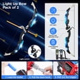 thumbnail image 3 of TERRAMUS Kids Archery Target Game Set, 2-Pack Luminescent Active Bows with Pneumatic Launchers Vacuum Suction Arrows Toys for Boys Girls Ages 5-11+, 3 of 7