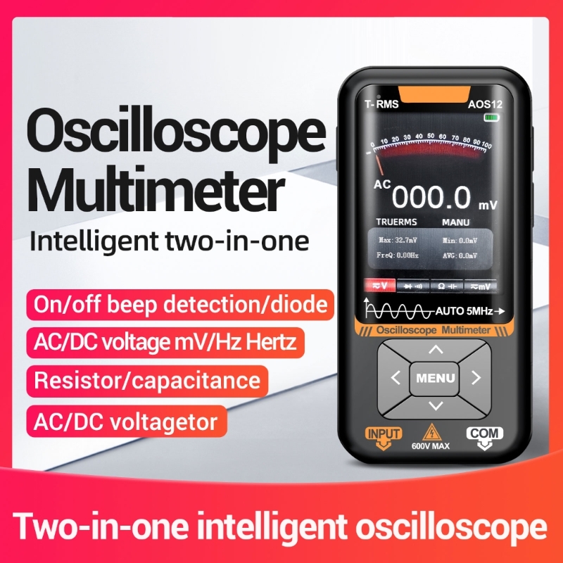 Handheld Oscilloscope Multimeter Color Display Anti Burn Safe Measurement Device