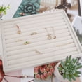 thumbnail image 6 of fenteer Rings Display Tray Ear Studs Organizer for Rings Studs Earrings Bedroom Home Beige, 6 of 8