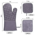 thumbnail image 2 of LABSERRON Heat Resistant Oven Mitts Anti Scald Gloves Polyester Cotton 6Pcs 12.6x7.1x0.8In, 2 of 8