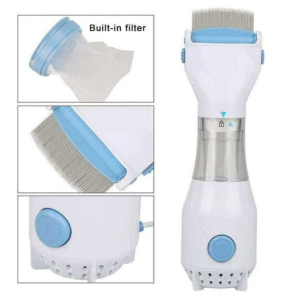 Peine eléctrico para piojos, aspiradora para animales, filtro eléctrico, limpiador de pelos, herramienta profesional para limpiar piojos