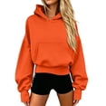 thumbnail image 6 of Women's Oversized Hoodie, Long Sleeve Pullover Sweatshirt, Casual Soft Top with Pocket | CSEONE,Orange L, 6 of 6