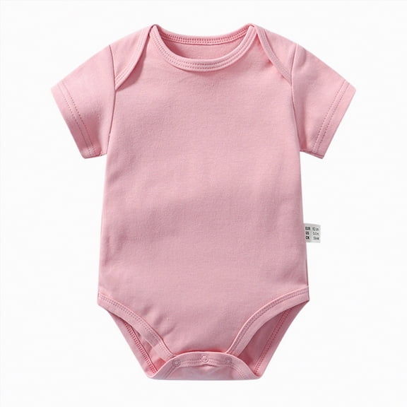 Hessimy Newborn Baby Girl Boy Easter Outfit Carrot Embroidery Romper Onesie One Piece Bodysuit Overalls Summer Outfit(Pink