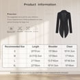 thumbnail image 7 of iiniim Women's Suit Balzer Long Sleeve Tailcoat Jackets Pageant Evening Cocktail Party Tuxedo Dress Coats White S, 7 of 7