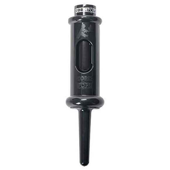 Abridor de botellas de vino Cork Pops Original Negro 16,5 cm con recambio