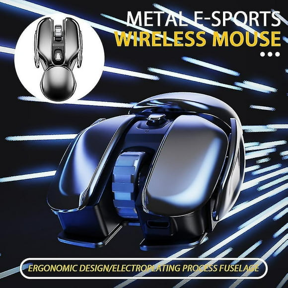 Wireless Ergonomics Metal Mouse Portable Rechargeable Quiet Mouse For Office