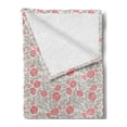 thumbnail image 2 of Dahlia Soft Flannel Fleece Blanket, Bloom Branches Field Yard Meadow Foliage with Peonies Summer Romance Print, Cozy Plush for Indoor and Outdoor Use, 50" x 70", Coral Dust Coconut, by Ambesonne, 2 of 5