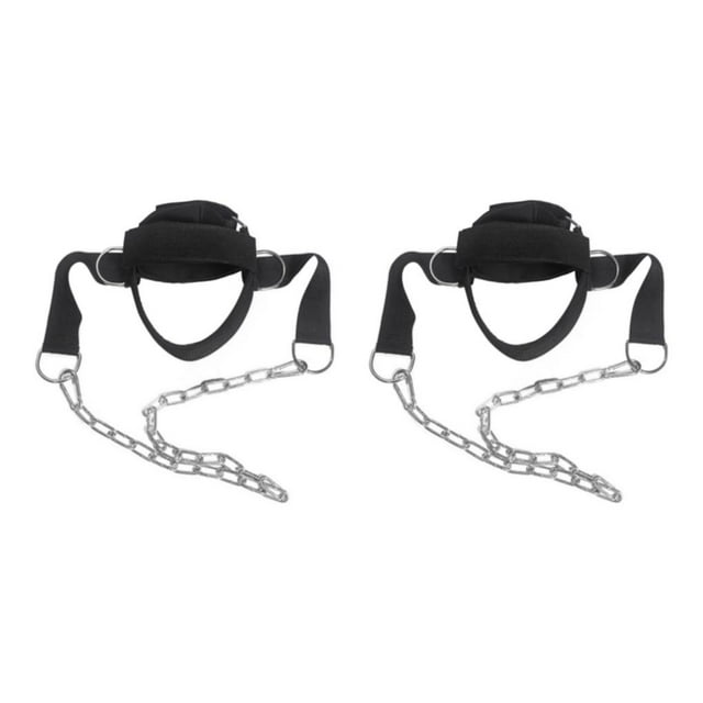 relayinert Premium Head Neck Harness for Weight Lifting Adjustable Support Black Workout Sports Type 1 2Set