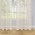 thumbnail image 7 of Yesfashion Sheer Curtains, 2 Panels Leaf Embroidery Sheer Curtains, Textured Solid Grommet Voile Curtains for Living Room Bedroom, 7 of 7