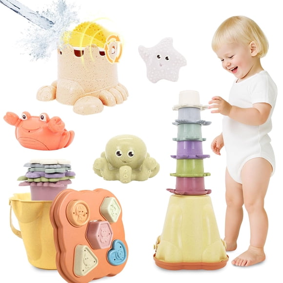 Set de vasos apilables Montessori 16 en 1 para 6 a 48 meses